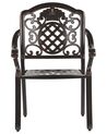 Zestaw 4 krzeseł ogrodowych metalowy brązowy SALENTO_765563