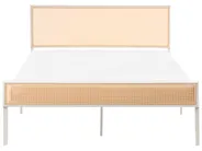 Bed PE Rattan AVANTON 140 x 200 cm (EU Double) Beige_1116812