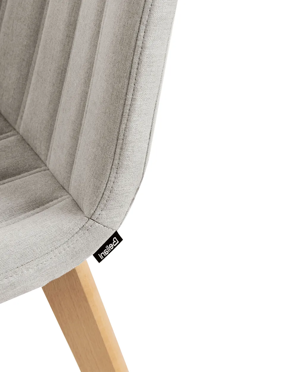 Set of 2 Dining Chairs CALGARY Fabric Light Grey_958408
