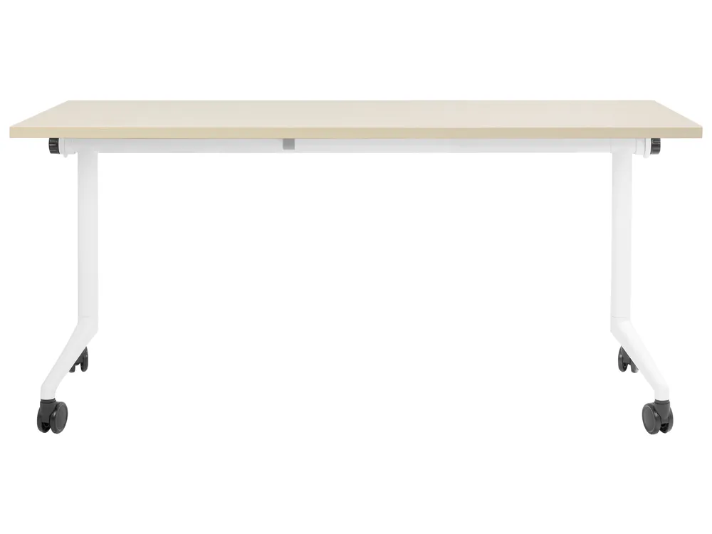 Składane biurko CAVI 160 cm 60 cm z kółkami Jasnobrązowy_922281