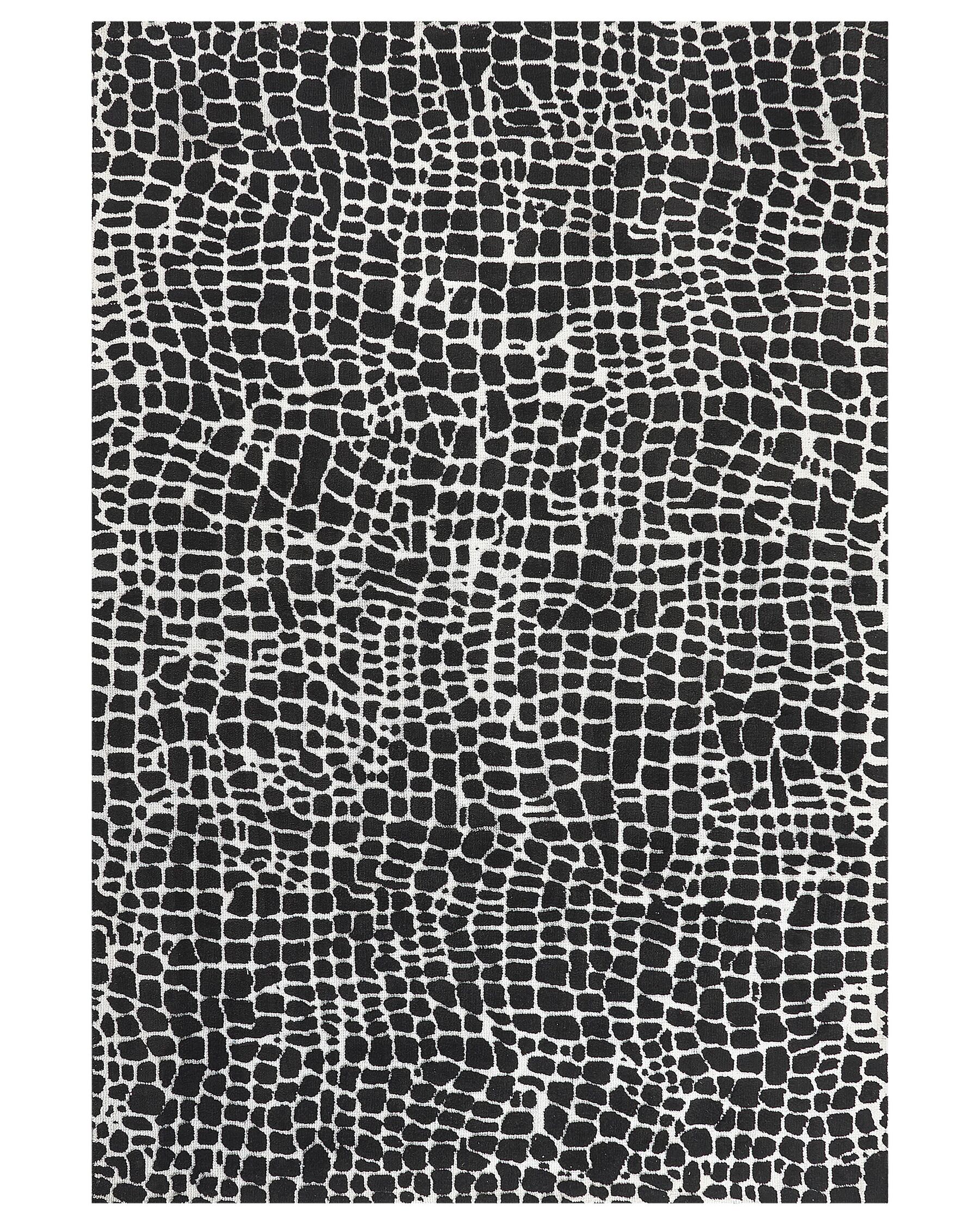 Area Rug 200 x 300 cm Black and White PUNGE_883835