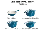 7dílná sada litinového nádobí CASTORA Modrá_1073762