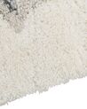 Teppich weiß / grau 80 x 150 cm abstraktes Muster Shaggy MASIS_854484