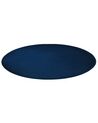 Okrúhly viskózový koberec ⌀ 140 cm tmavomodrý GESI II_793596