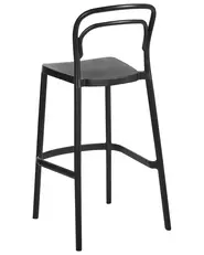 Set of 2 Garden Bar Chairs PORANO Black_1000479