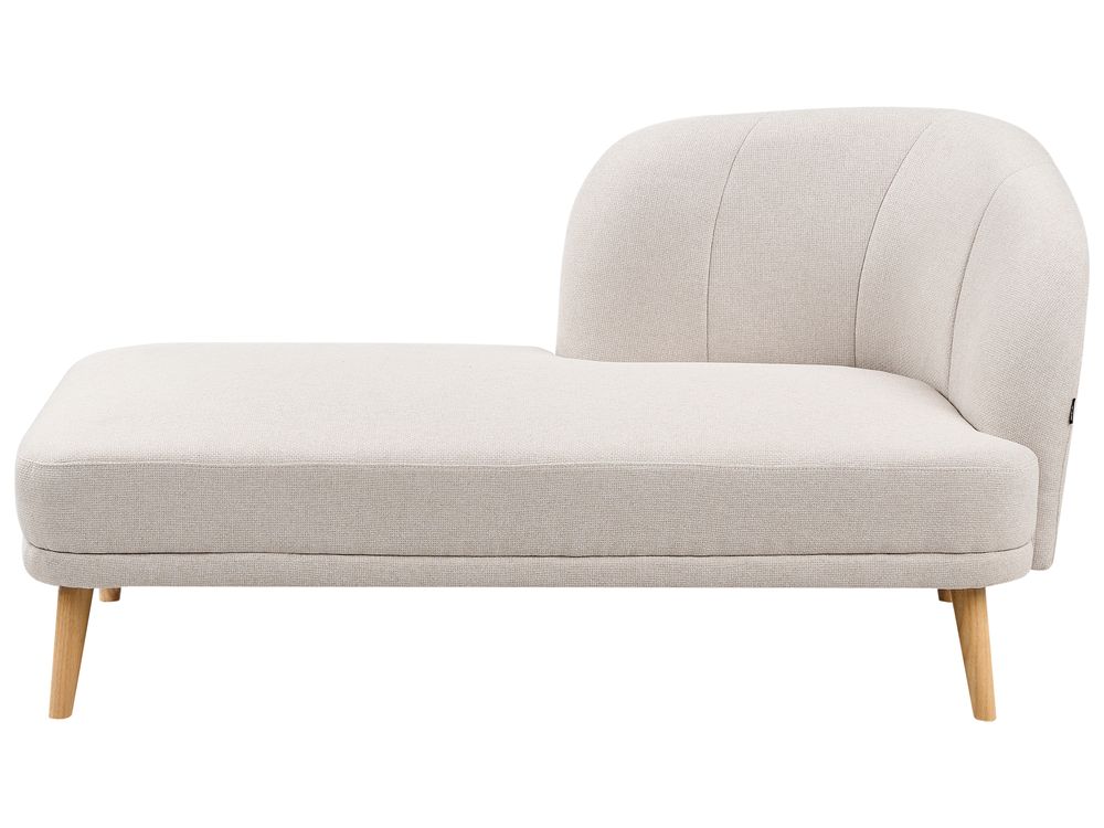Right-Hand Chaise Longue TANLAY Fabric Light Beige