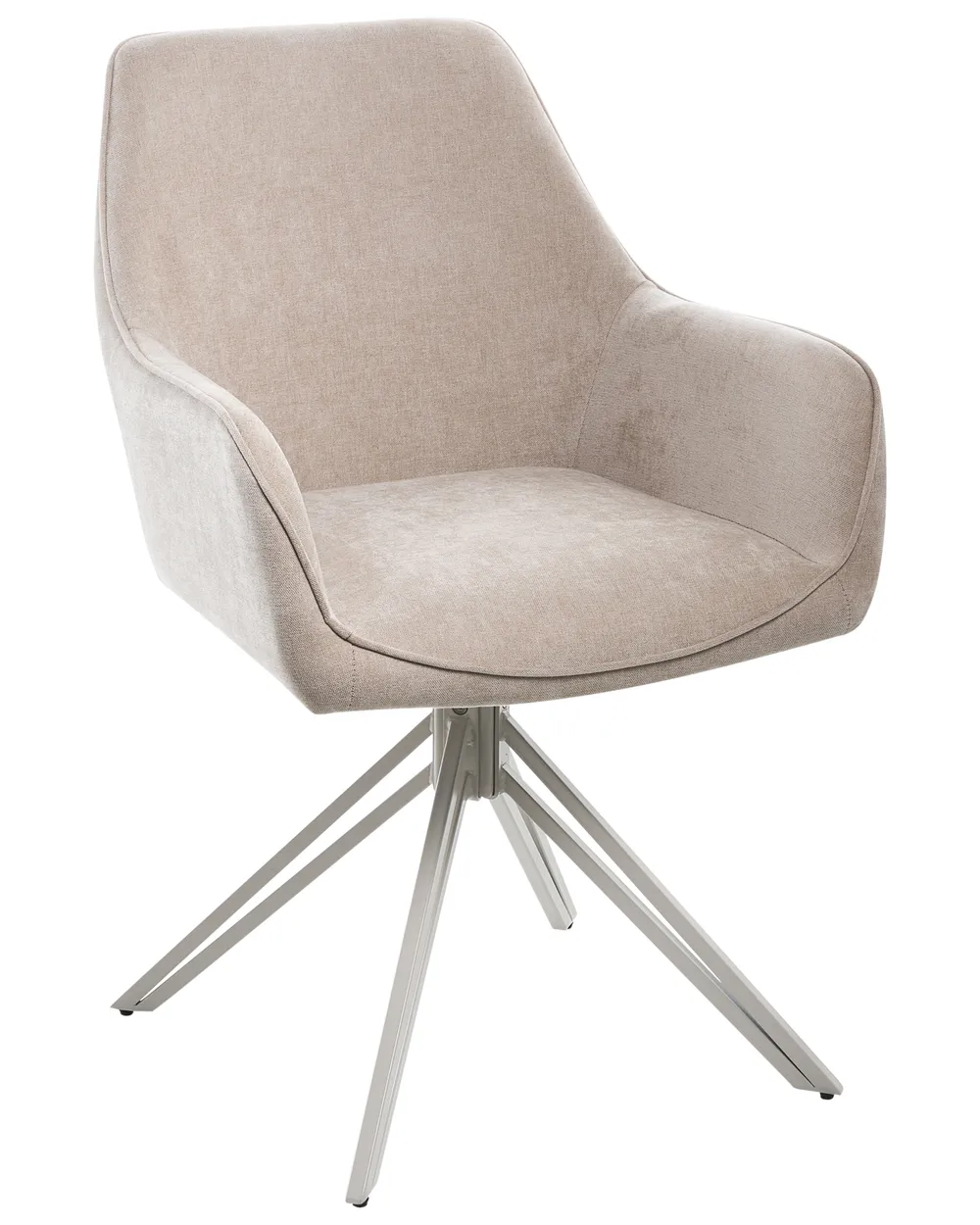 Set of 2 Dining Chairs JODAR Fabric Beige_1077882