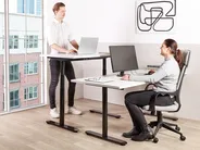 Manual Adjustable Standing Desk DESTINAS 160 cm 72 cm White/ Black_899271