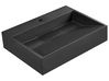 Wall Hung Basin QUENKO 500 x 380 mm Mineral Cast Black