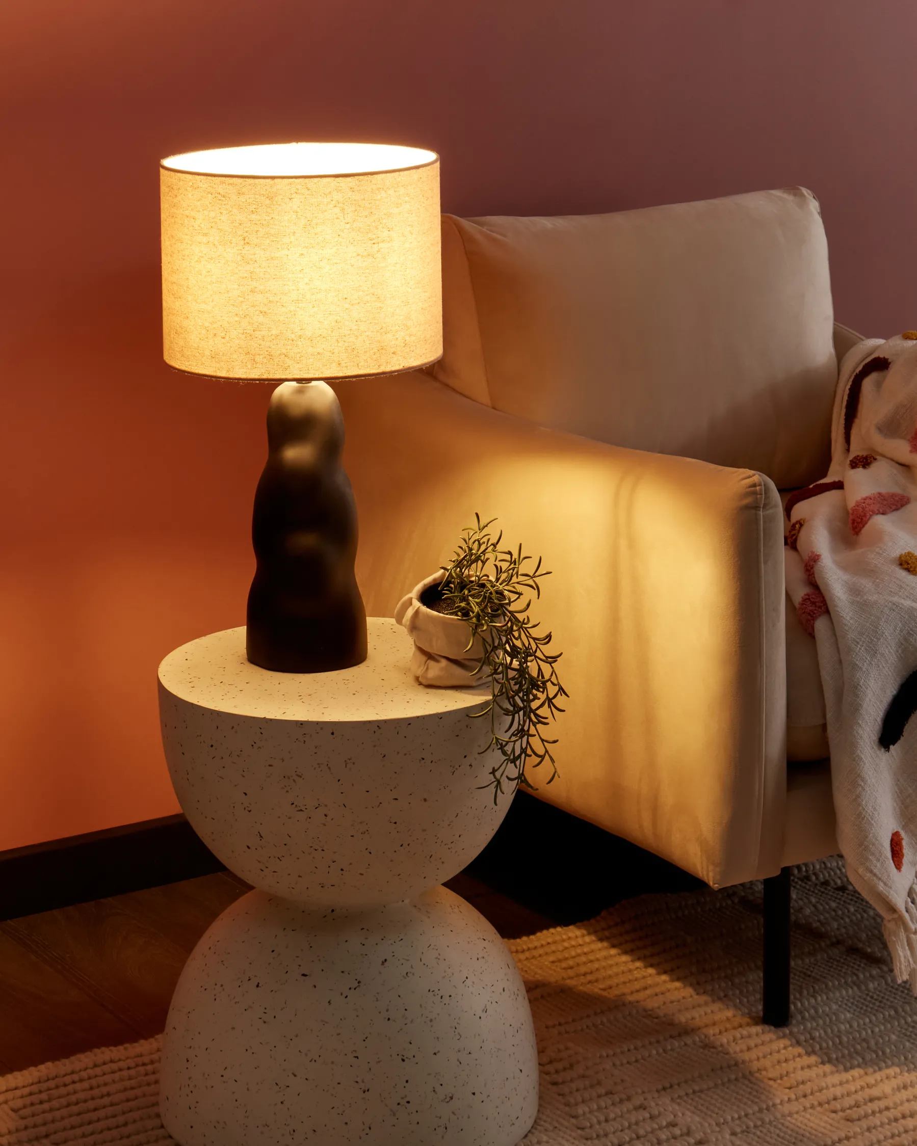 Table Lamp VILAR Ceramic Black_897329
