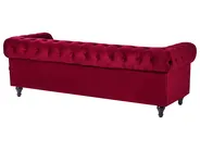 Sofa 3 Seater CHESTERFIELD Velvet Dark Red_1149589