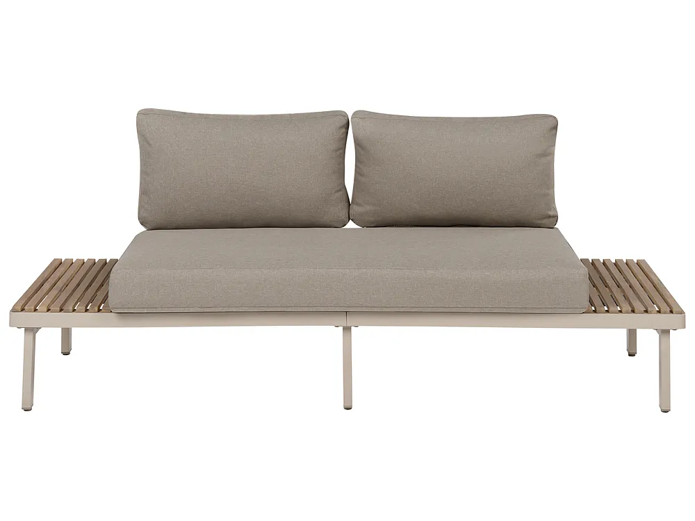 Garden Sofa 2 Seater FIVIZZANO Acacia Wood Beige