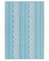 Tapis extérieur au motif zigzag turquoise 120 x 180 cm NAGPUR_776308