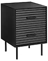 2 Drawer Bedside Table WALGETT Black