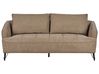 Sofa 3 Seater HOBRO Fabric Brown