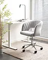 Desk Chair KATONAH Velvet Light Grey