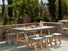 6 Seater Concrete Dining Set Stools Grey TONNARE _930655