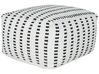 Pouf d'extérieur blanc et noir 50 x 50 x 30 cm GAJAN_931682