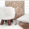 Faux Fur Stool White IOWA_759860