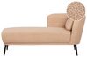 Chaiselongue Bouclé hellbraun rechtsseitig mit Kissen ARTHEZE_930173