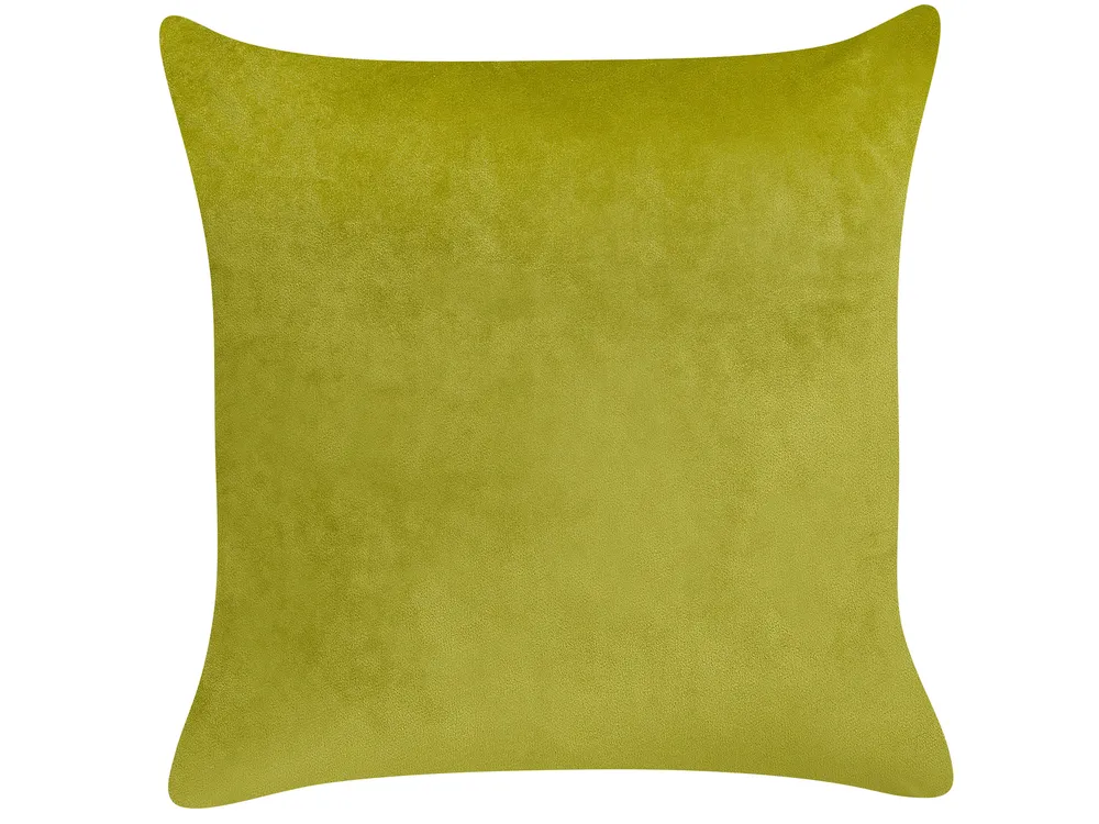 Set of 2 Decorative Cushions YUZURI 45 x 45 cm Velvet Light Green Animal Pattern_857833