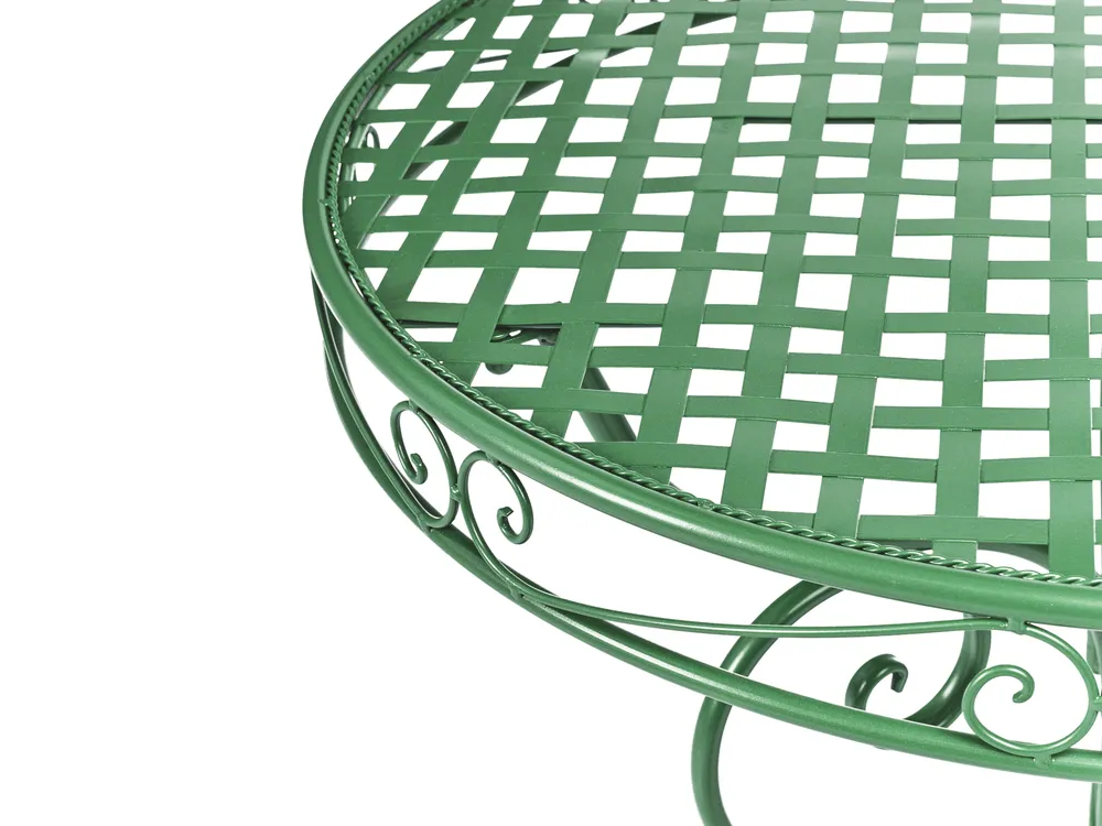 Bistro Table ALBINIA 70 cm 70 cm Metal Green_1016138