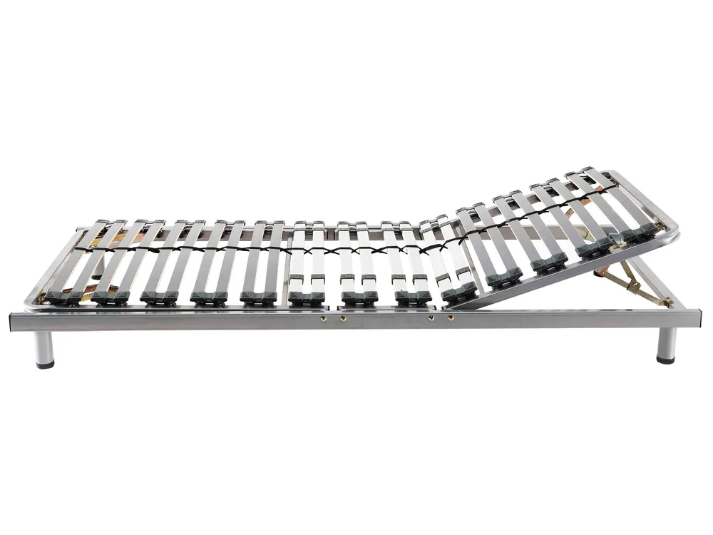 Manually Adjustable Bed Frame RESPITE 90 x 200 cm (EU Single) Silver_752105