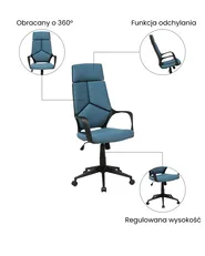 Krzesło biurowe DELIGHT Ciemnoniebieski_1073922