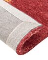 Gabbeh Teppich Wolle rot 160 x 230 cm abstraktes Muster Hochflor YARALI_856223