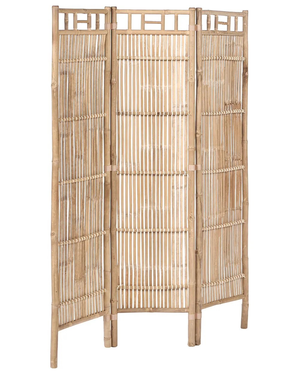 3-Panel Garden Privacy Screen CEFALU Folding Light Brown_1047667