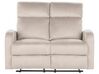 Velvet Manual Recliner Living Room Set Beige VERDAL_921783