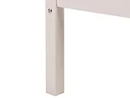 Four Poster Bed Metal LESTARDS 140 x 200 cm (EU Double) Light Beige_1165315