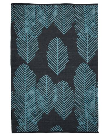 Vloerkleed polyester grijs/blauw 140 x 200 cm MEZRA