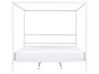 Kovová posteľ s baldachýnom 180 x 200 cm biela LESTARDS_863436