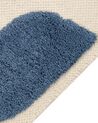 Dětský bavlněný koberec 80 x 150 cm béžový/modrý SELAI_866596