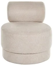 Swivel Armchair KARVIA  Fabric Light Beige_1165205