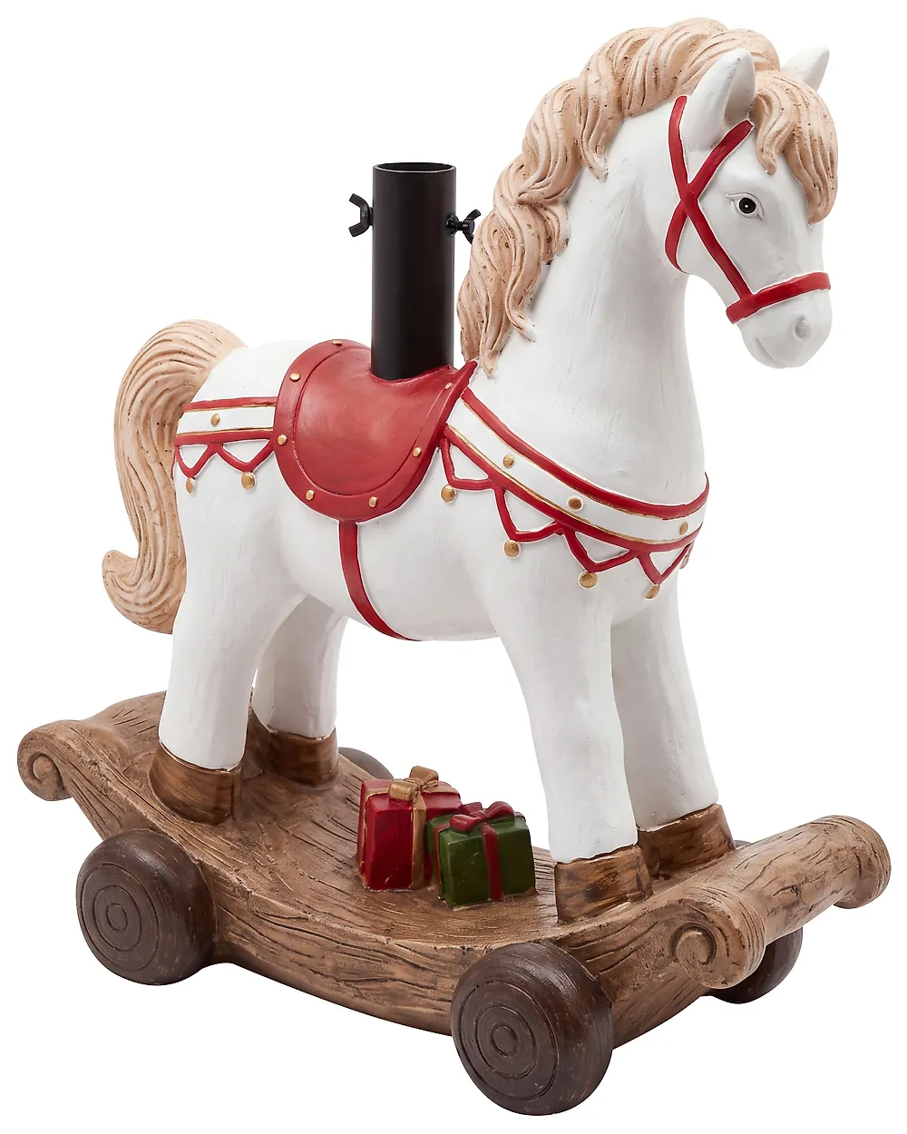 Christmas Tree Stand TEPASTO 48 cm Rocking Horse White