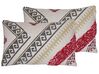 2 bawełniane poduszki dekoracyjne geometryczny wzór 30 x 50 cm wielokolorowe BETULA_816928