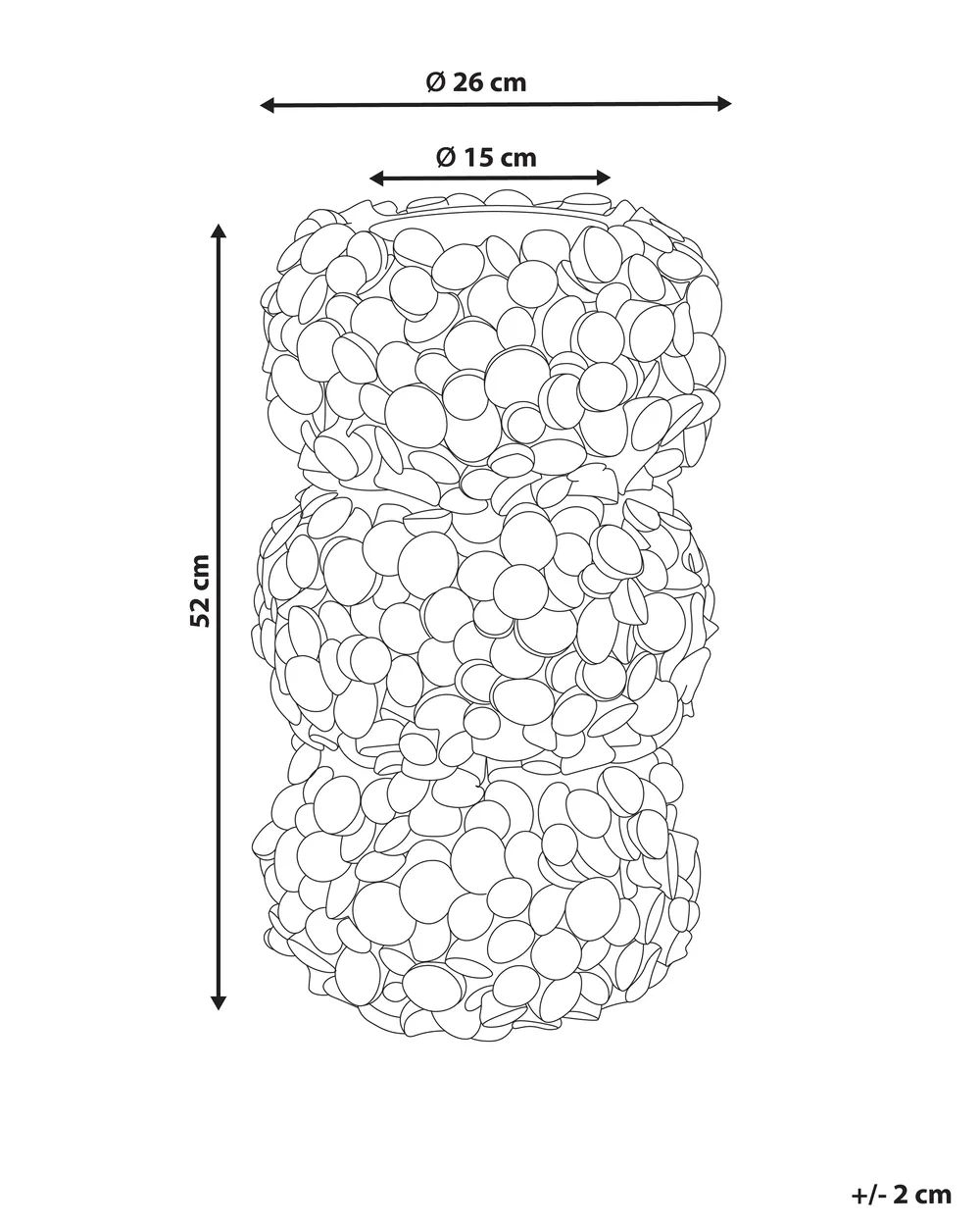 Wazon na kwiaty MUZAKI 52 cm Ceramika Niebieski_937217