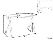 Foldable Office Desk BENDI 180 cm 60 cm with Wheels White_922488