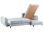 Corner Sofa Bed 3 Seater SIMRIS with Storage Fabric Light Blue Left Hand_950962