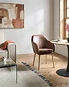 Dining Chair YORKVILLE Faux Leather Dark Brown