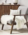 Faux Fur Rug MUNGO White 53 x 88 cm