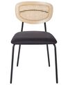 Lot de 2 chaises en tissu noir MAYETTA_931882