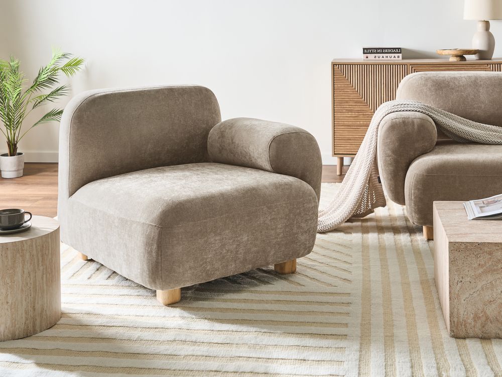 Module d'angle AMLI Tissu chenille Beige Côté gauche
