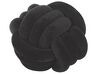 Cuscino nodo in velluto 30 x 30 cm nero MALNI_790149