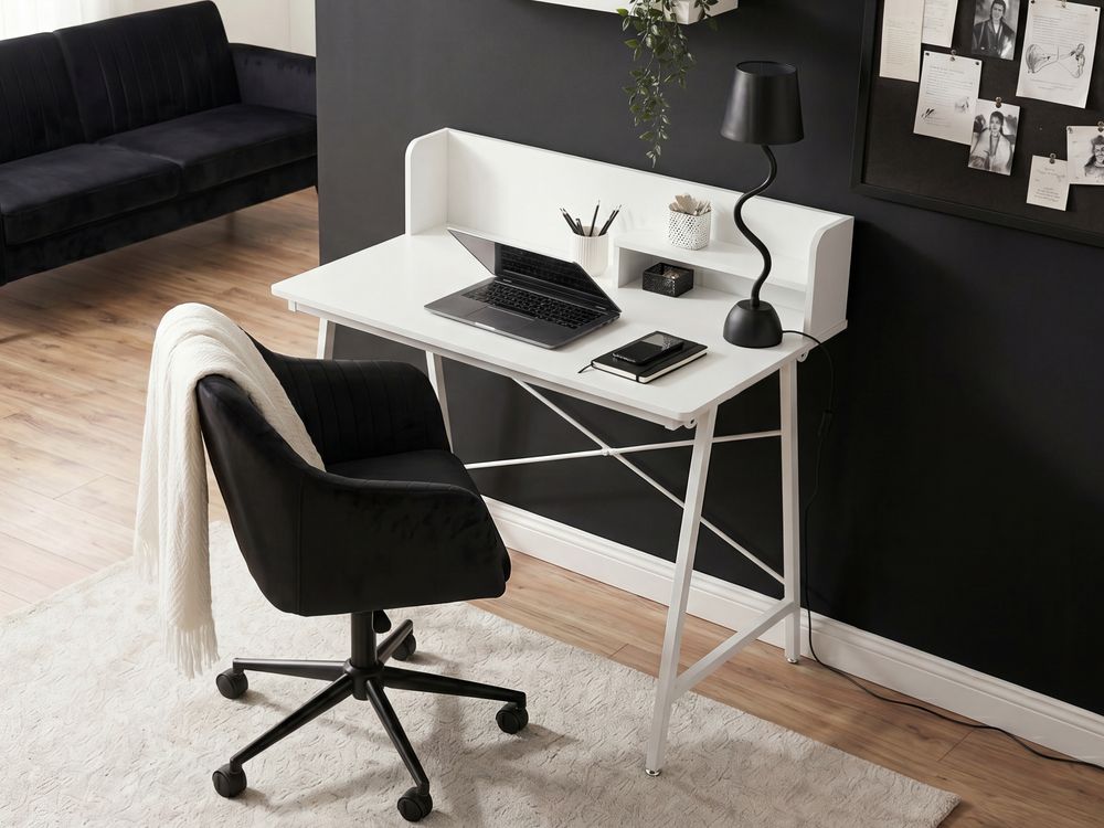 Mesa de desenho com tampo inclinável ALAND 80 cm 62 cm Branco