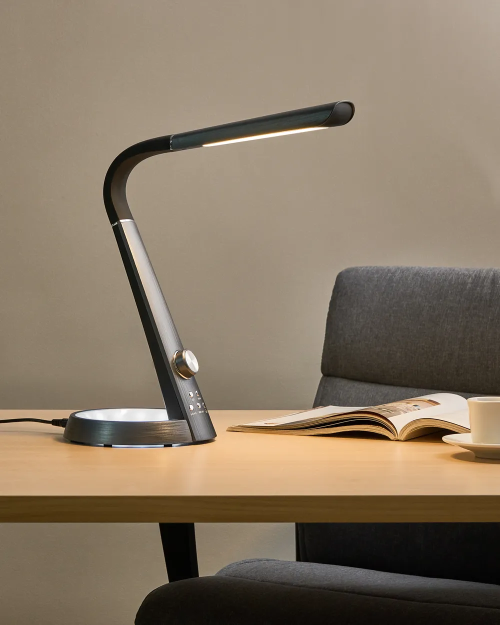 Beliani - Lampada Da Scrivania A Led Chamaeleon Con Dimmer Metallo Rame