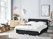 Divan Bed Fabric PRESIDENT 160 x 200 cm (EU King Size) Black_1178098