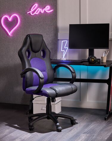 Swivel Office Chair Purple FIGHTER